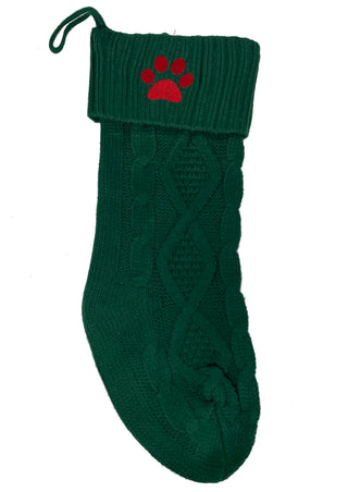 Green Knit Stocking #M911-Green