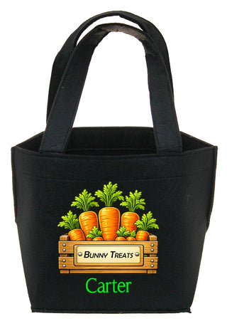 Carrot Basket - Personalized Felt Easter Tote #M959VL-CARROTS-P