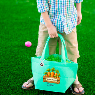 Carrot Basket - Personalized Felt Easter Tote #M959VL-CARROTS-P