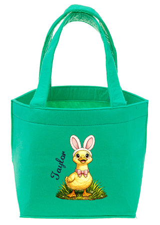 Easter Duck - Personalized Felt Easter Tote #M959VL-DUCK-P