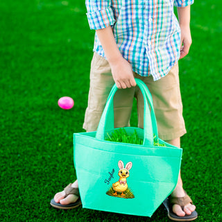 Easter Duck - Personalized Felt Easter Tote #M959VL-DUCK-P