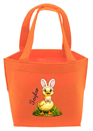 Easter Duck - Personalized Felt Easter Tote #M959VL-DUCK-P