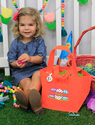 Easter Eggs - Personalized Felt Easter Tote #M959VL-EGGS-P