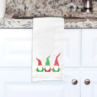 Christmas Gnomes Hand Tea Towel #HPHT-GNOME
