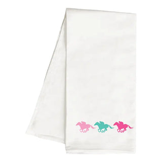 Derby Horses Hand Tea Towel #HPHT-HORSE3