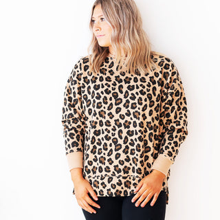 Wild Side Leopard Kenzie Pullover MA80VL-LPRD