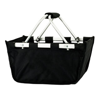 Black Personalized Collapsible Mini Market Tote #MARKETS-BLK-P103
