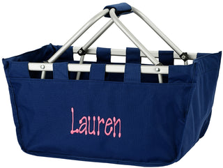 Personalized Large Market Tote Canvas Collapsable Shopping/Grocery Bag #MARKETX
