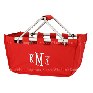 Personalized Large Market Tote Canvas Collapsable Shopping/Grocery Bag #MARKETX