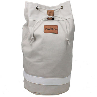 Viv&Lou® 20" Tall White Canvas Duffle Bag #MB3768W-VL
