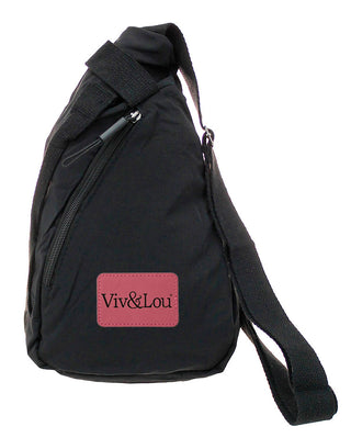 Viv&Lou® Black Crossbody Sling Bag #MB40820K-VLP