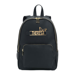 Personalized Black Backpack Stylish Travel Work School Everyday Bag #MG320-BLK-PERS
