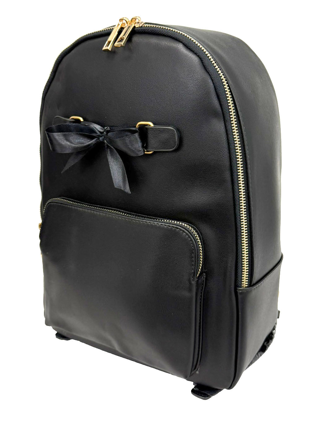Black Lauren Backpack Stylish Travel Work School Everyday Bag #MG320-B – Viv@Lou® by Vivid Impressions