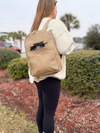 Taupe Lauren Backpack #MG320-TAUPE