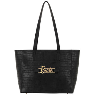 Black Crocodile Purse Crossbody Everyday Handbag with Snap off Acrylic Panel #MG700-BLKCROC
