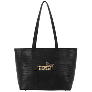 Personalized Black Crocodile Purse Crossbody Everyday Handbag #MG700-BLKCROC-PERS
