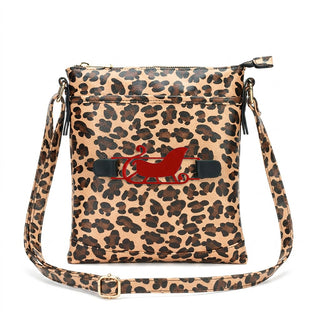 Viv&Lou® Leopard Grace Crossbody Boutique Purse with Snap off Acrylic Panel #MG860-LPRD