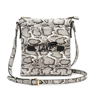 Viv&Lou® Snakeskin Crossbody Boutique Purse with Snap off Acrylic Panel #MG860-SNAKE