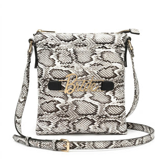 Viv&Lou® Snakeskin Crossbody Boutique Purse with Snap off Acrylic Panel #MG860-SNAKE