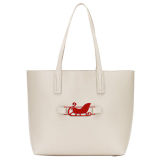 Large Taupe Tote with Snap off Acrylic Panel Everyday Handbag #MG892T