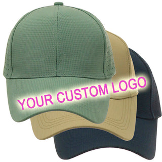 Your Custom Logo on UPF50 Vented Baseball Cap #MH3198V-CUSTOM