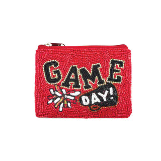 Red and Black Game Day Coin Purse #MNA0193-BLKREDFAN