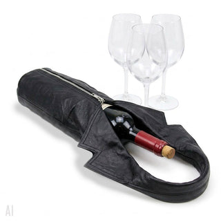 Genuine Leather Jacket Wine Bottle Gift Bag #JL-P251104WINE