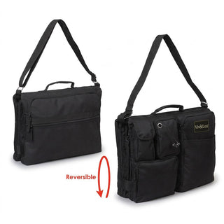 Multi-Compartment Reversible Computer Messenger Bag #P375K-P106