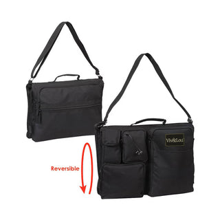 Multi-Compartment Reversible Computer Messenger Bag #P375K-P106