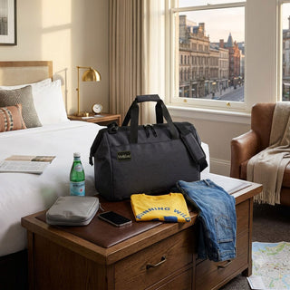 Black Frame Top Duffle Bag #P573BLK-P106