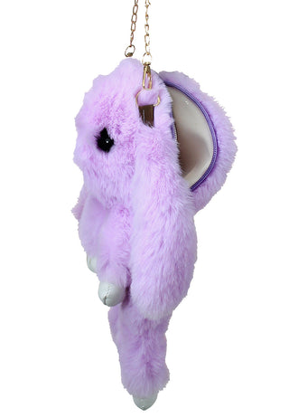 Faux Fur Bunny Rabbit Crossbody Chain Purse #P5FURBBAG