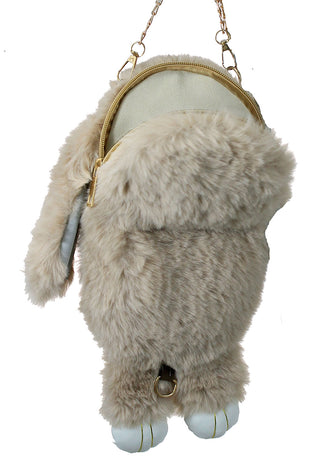 Faux Fur Bunny Rabbit Crossbody Chain Purse #P5FURBBAG