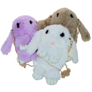 Faux Fur Bunny Rabbit Crossbody Chain Purse #P5FURBBAG
