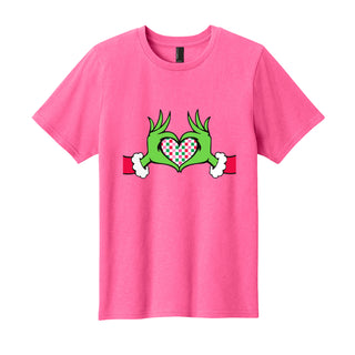 Grinch Heart Christmas Kids T-Shirt Graphic Tee for Boys & Girls #TSY54-GHEART