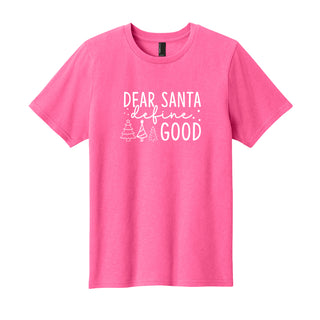 Dear Santa Define Good Christmas Kids T-Shirt Graphic Tee for Boys & Girls #TSY54-GOOD23