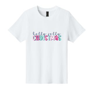 Holly Jolly Christmas Kids T-Shirt Graphic Tee for Boys & Girls #TSY54-HOLLYJOLLY