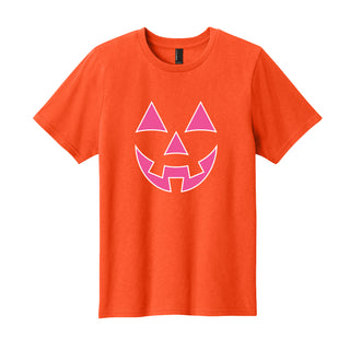 Pink Jack-O Lantern Girls Halloween Cute Pumpkin T-Shirt Graphic Tee #TSY54-JACKPINK
