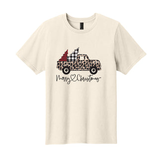 Leopard Christmas Truck with Trees T-Shirt Graphic Tee for Boys & Girls #TSY54-LPRDTRUCK