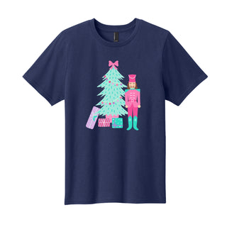 Tree and Nutcracker Kids Christmas T-Shirt Graphic Tee for Boys & Girls #TSY54-NUTCRTREE