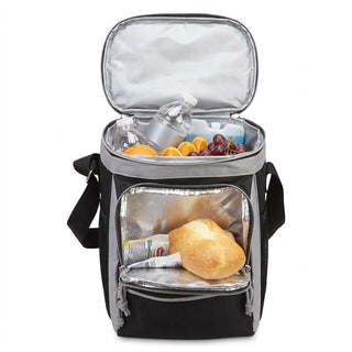 Tall Personalized Black & Gray Lunch Box Cooler Bag #PCB609BLK-P103