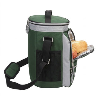 Tall Personalized Green & Gray Lunch Box Cooler Bag #PCB610GRN-P103