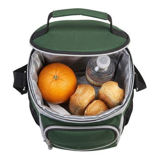 Tall Personalized Green & Gray Lunch Box Cooler Bag #PCB610GRN-P103