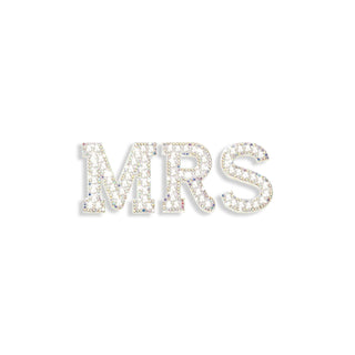 White Pearl Single Letter Patches #ABC-PEARL