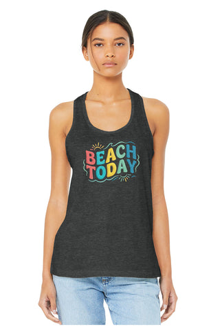 Beach Today Racerback Tank Top, Women's Shirt #TT6008-BTODAY