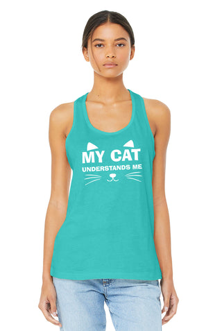 My Cat Understands Me Racerback Tank Top, Women's Shirt #TT6008-MYCAT
