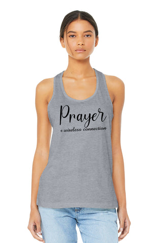 Prayer A Wireless Connection Racerback Tank Top, Women's Uplifting Shirt, Gift #TT6008-PRAYER