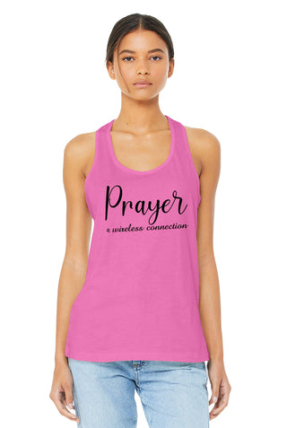 Prayer A Wireless Connection Racerback Tank Top, Women's Uplifting Shirt, Gift #TT6008-PRAYER