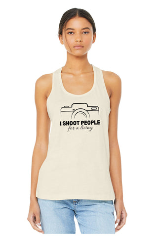 Funny Photographer Tank, I Shoot People Racerback, Camera Gift #TT6008-SHOOT