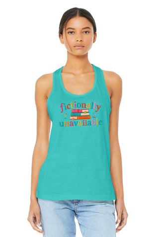 Fictionally Unavailable Racerback Tank Top, Book Lover Gift #TT6008-UNAVAIL