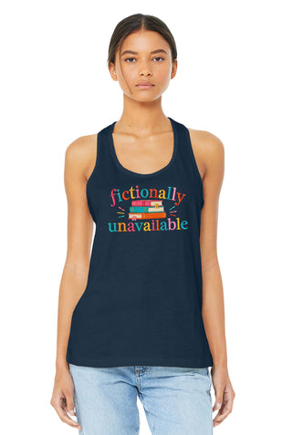 Fictionally Unavailable Racerback Tank Top, Book Lover Gift #TT6008-UNAVAIL
